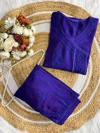 soft Chanderi Angarkha-style kurti