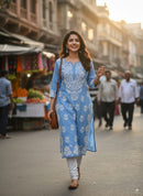 Beautiful Side Daman Heavy Work Kurti