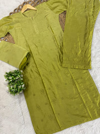 Concept In chanderi kurti with chanderi machine palazo