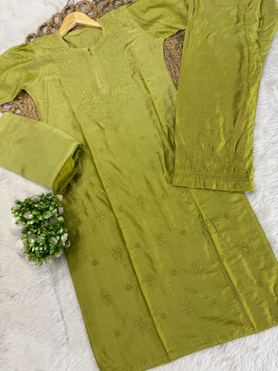 Concept In chanderi kurti with chanderi machine palazo