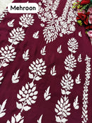 Heavy hand embroidery Modal Cotton Kurta