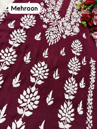 Heavy hand embroidery Modal Cotton Kurta