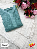 3d Lucknowi Ghaspatti Pure handwork Viscose Kurta with inner