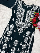 Heavy hand embroidery Modal Cotton Kurta