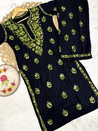 Rayon Dual thread Chikankari Co-ord