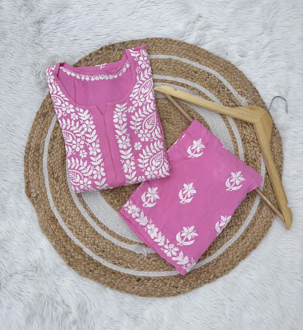 Heavy luxury embroidered Modal Cotton Set