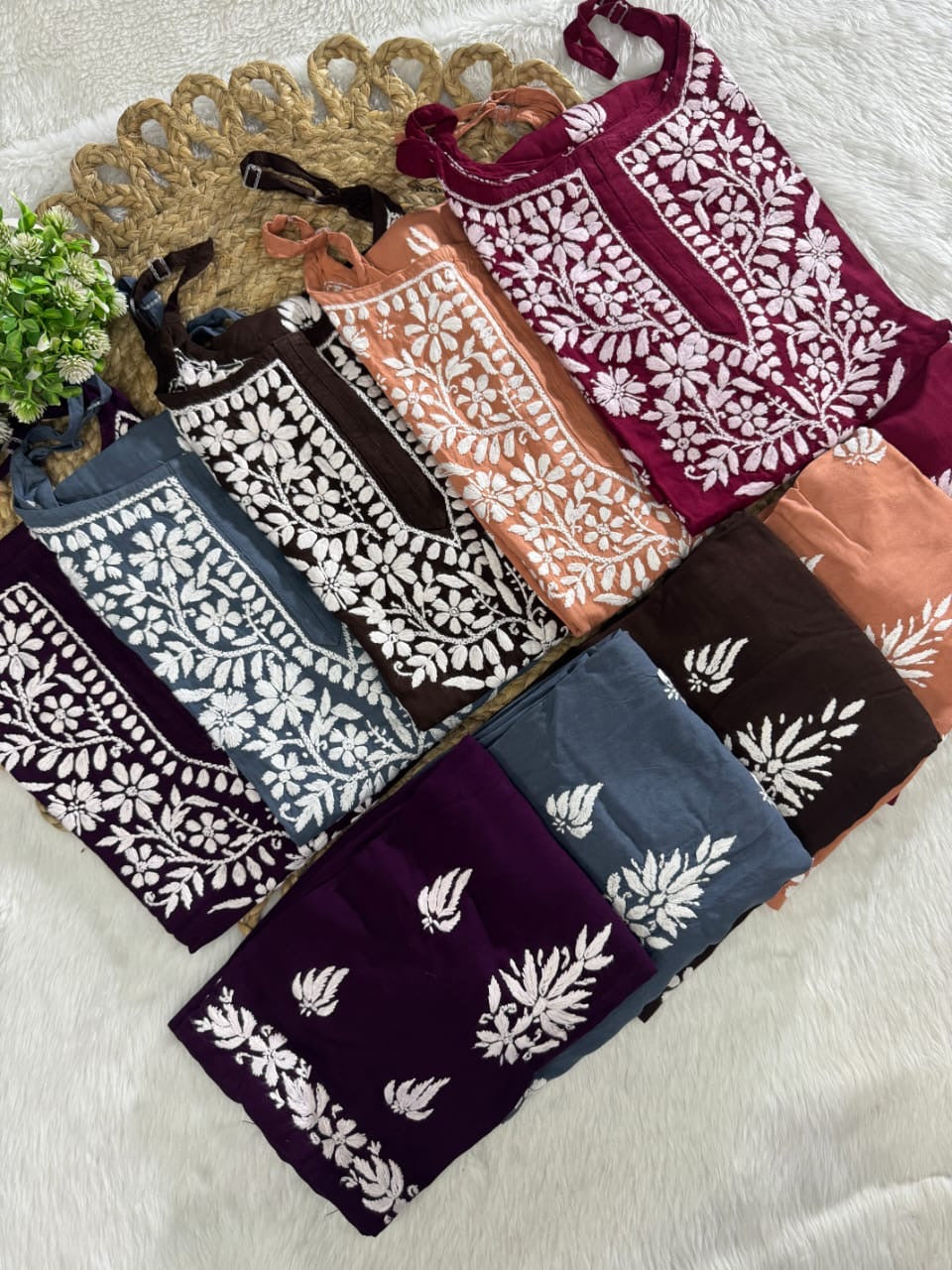 Sleeveless Rayon Kurti with Embroidery