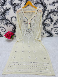 Heavy Gala Daman Mirror Kurta with inner