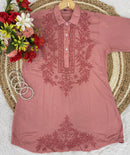 Anchor thread 3d Short Modal top With Dhoti combo