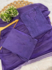 Concept In chanderi kurti with chanderi machine palazo