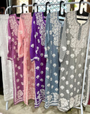 Viscose 3d Work Detailed Worked Kurta Only