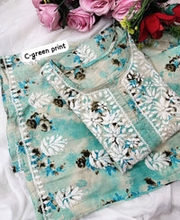 Rich Work Pure Mul cotton Kurti And handwork plazzo