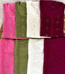 Lucknowi Chikankari Square Gala 3D Anchor Thread Hand Work