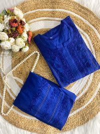 3D Worked mul Mul Chikankari Combo