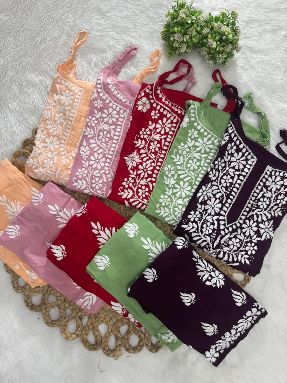 Rayon sleeveless co ord Combo