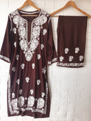 Stylish Crafted Chikankari heavy embroidered kurta Set