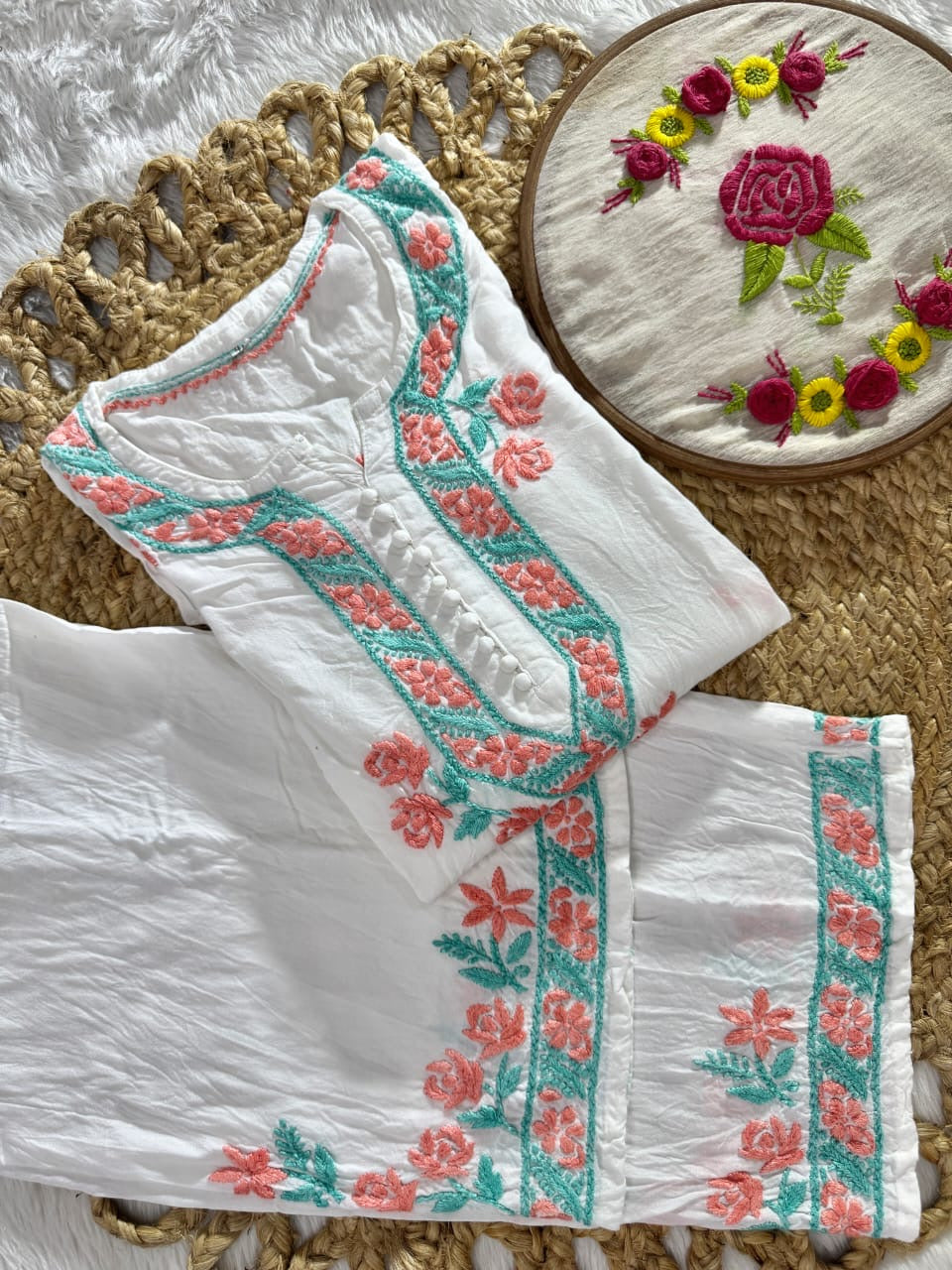 Dual Thread Rayon kurta with Plazzo