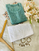 Organza Tone To tone Kurta with Inner & Pant