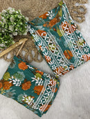 reyon printed A New Concept In reyon kurti with pant Set