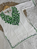 Rayon Ari Work Short Kurta