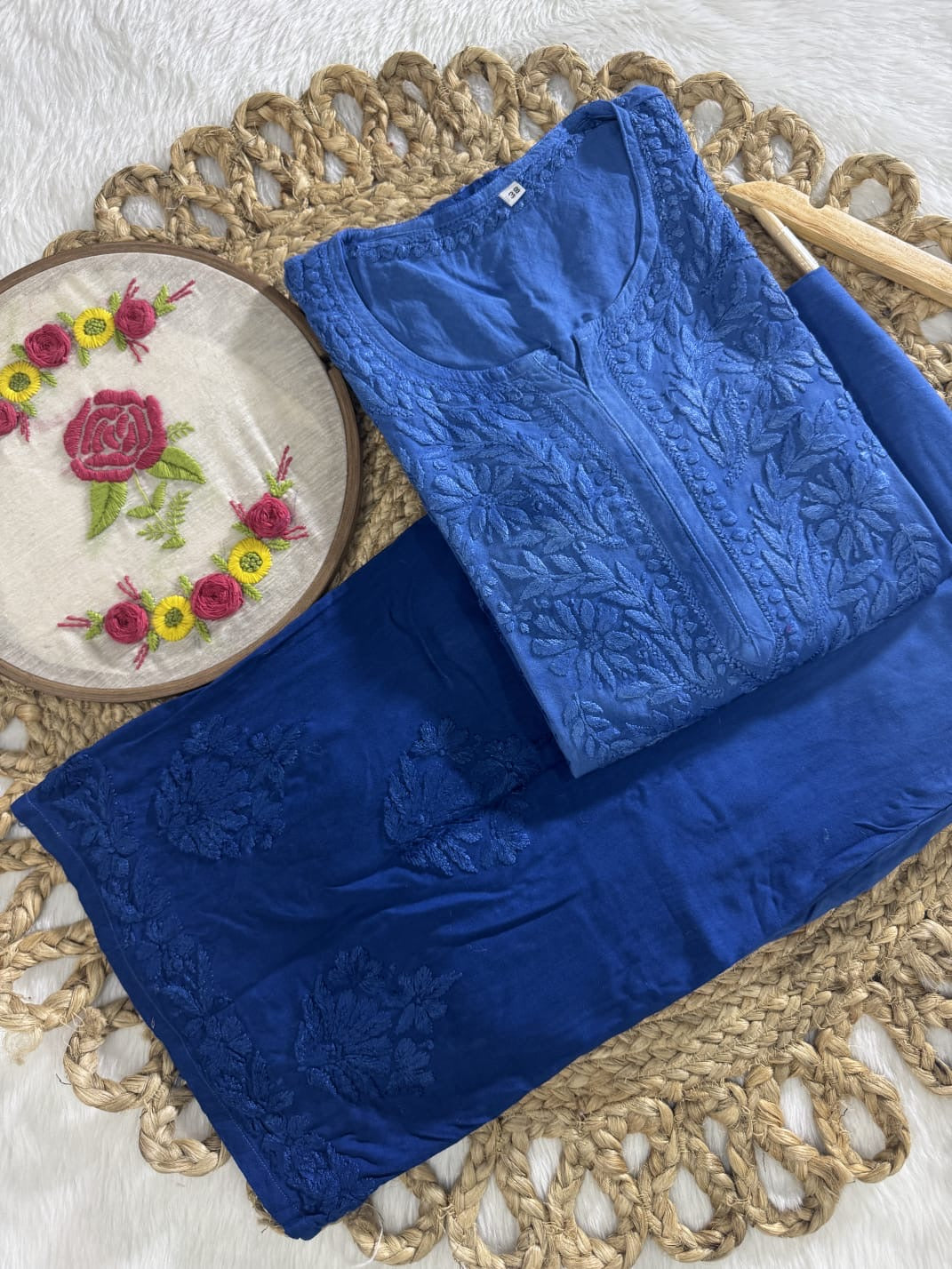 Beautiful dual shade Reyon kurti with palazzo