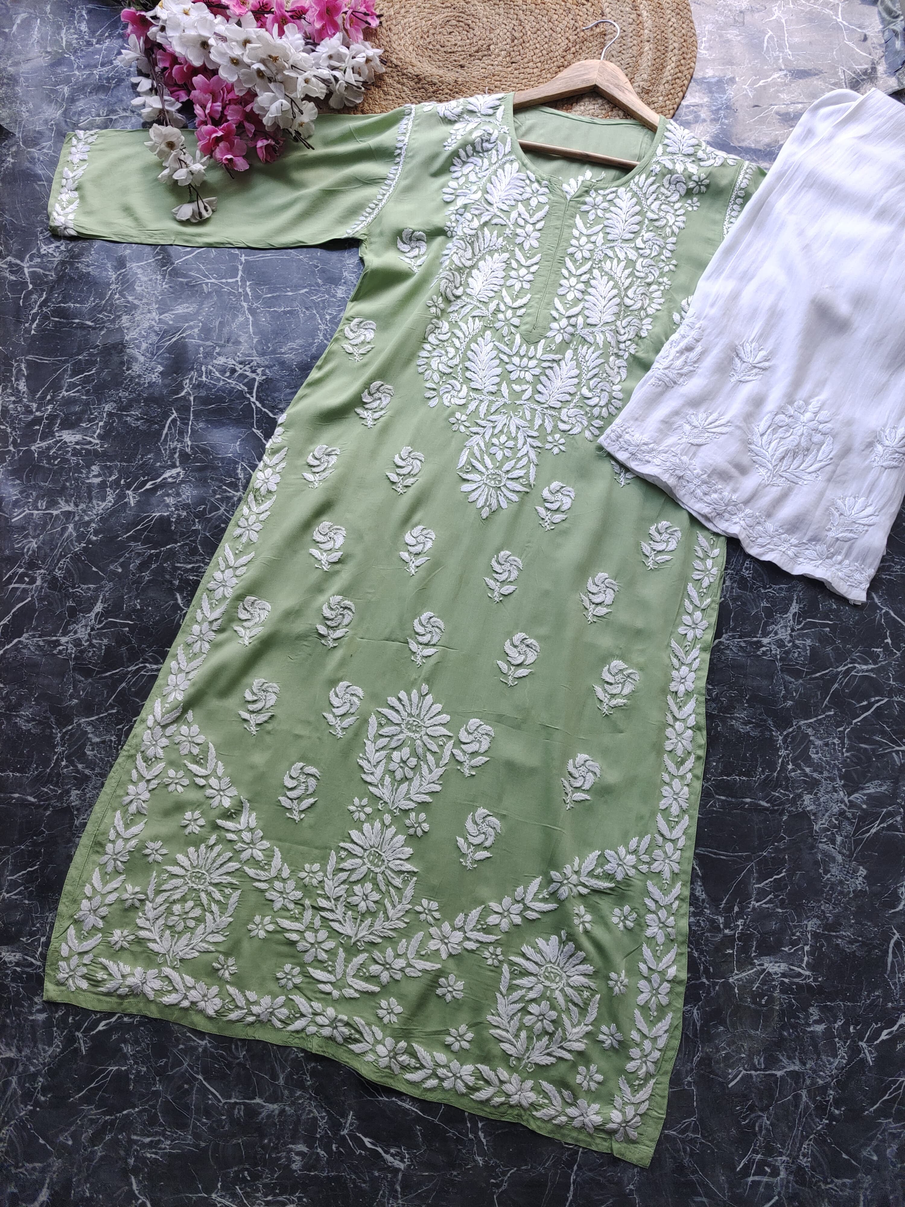 Heavy Modal Pure Work Embroidery Kurta