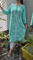 Rayon Hand heavy Work Kurti With pant