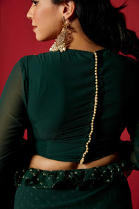 Luxury Opal Green Saree