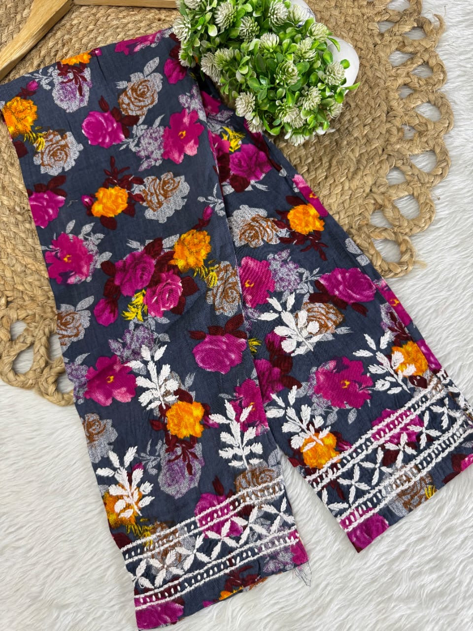 reyon printed A New Concept In reyon kurti with pant Set