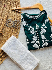 Rose Modal Heavy embroidery kurta