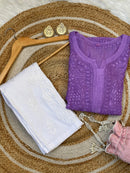 Fancy Light weight Butter soft muslin heavy 3d kurta