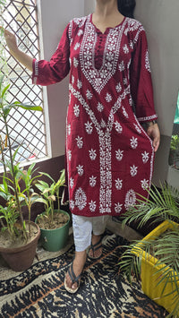 Rayon Hand heavy Work Kurti With pant