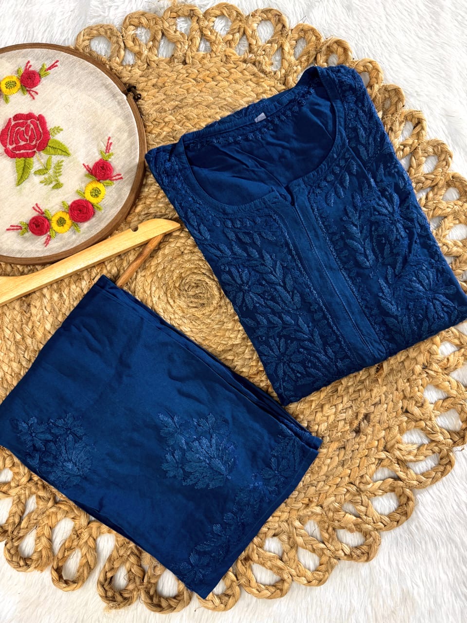 Rangrez Luxury Feel Rayon Kurta and Free size plazzo