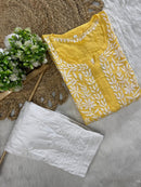 Rayon Long Chikan Kurtas