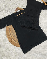 Rayon Soft Chikankari Dyed Co-ord set