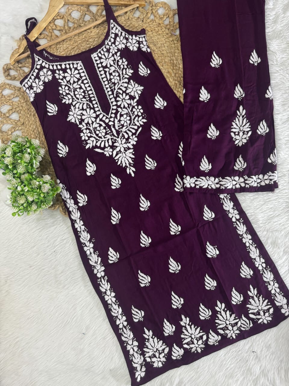 Rayon sleeveless co ord Combo