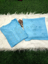 Anaya Rangin Chikankari 3d Work Handworked Set