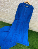 Heavy Rayon Silk Kurta with plazzo