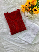 Premium organza Dyed muqaish kurta