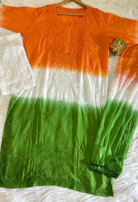 Independence day special Modal plazzo chikankari Set