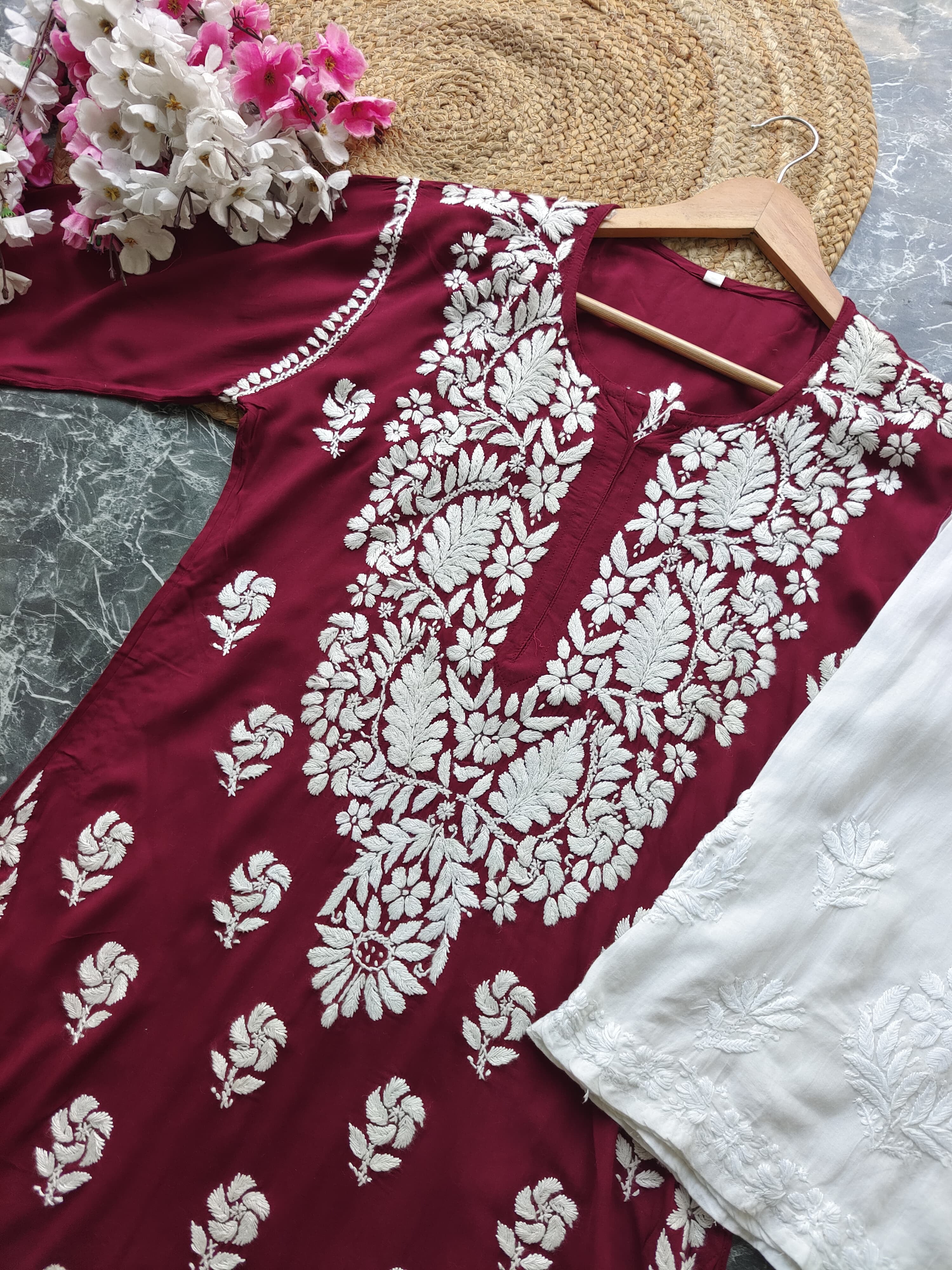 Heavy Modal Pure Work Embroidery Kurta