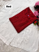 Heavy Handwork chanderi Muqaish kurta