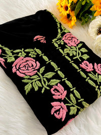 Sanya Floral Threaded Chikankari Kurta