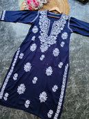 Soft Rayon Long Handwork Kurtis