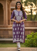 Beautiful Side Daman Heavy Work Kurti