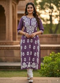 Beautiful Side Daman Heavy Work Kurti