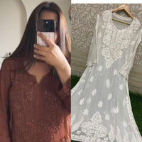 Heavy Viscose Front and Back side Worked Kurta