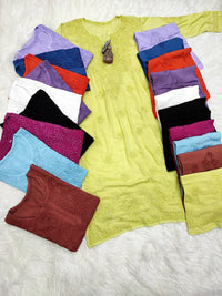 Anaya Rangin Chikankari 3d Work Handworked Set