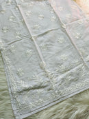 Plus size White Celebrities Favourite Chikankari combo