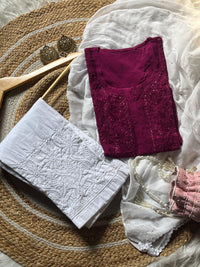 Zoya Heavy Worked Muqaish 3pc Modal Cotton Set